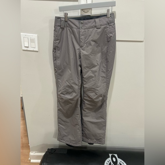 Columbia Snow Pants Womens Small Gray Lined Snowboarding Ski Outdoor Snow - Picture 1 of 4